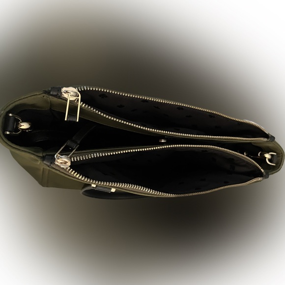 kate spade army green small tote - Picture 2 of 3